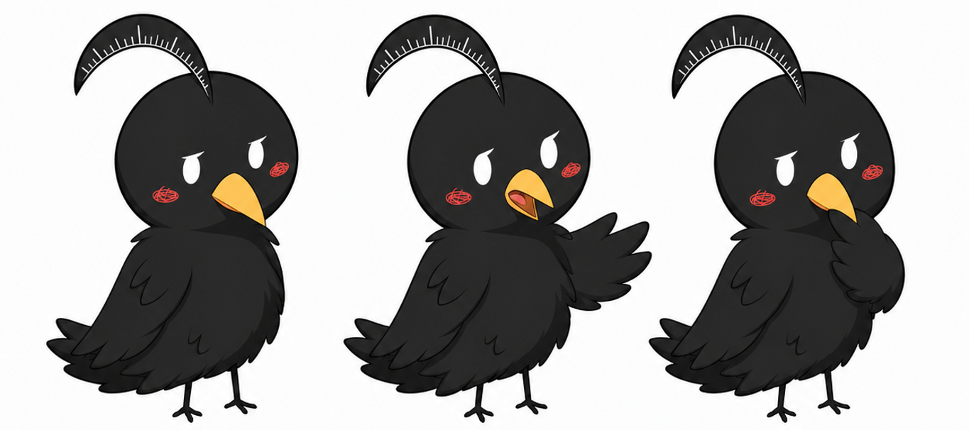 Expression and pose variations for an animal mascot